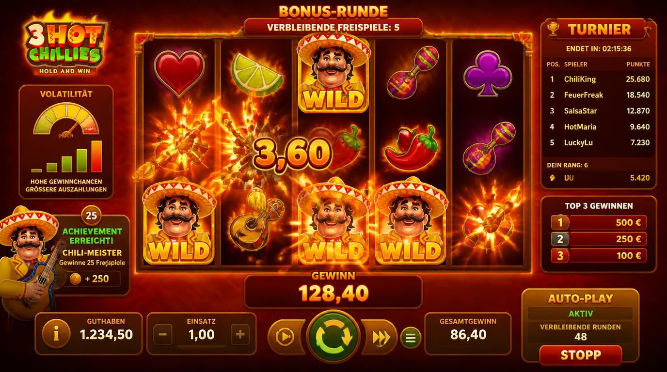 Spieler testet Bonus-Runden, Auto-Play und Leaderboard Aspekte im Demo-Modus